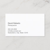 Fotograaf Aangepast Hoesje afbeelding Fotografie Visitekaartje (Achterkant)