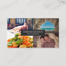 Fotograaf, aanpasbaar, 4 foto's visitekaartje