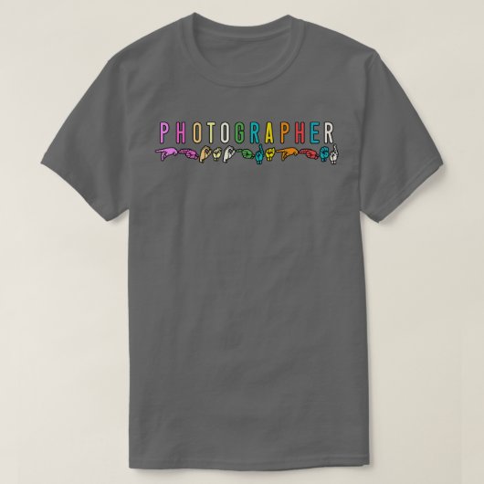 Fotograaf ASL T-shirt (Design voorkant)