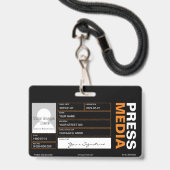 Fotograaf Badge (Achterkant met lanyard)