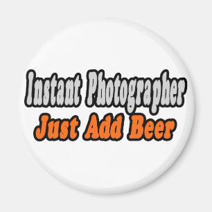 Fotograaf...Beer toevoegen Magneet