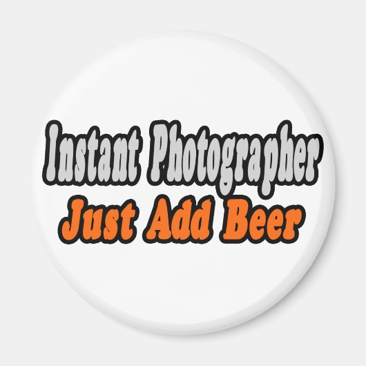 Fotograaf...Beer toevoegen Magneet (Voorkant)