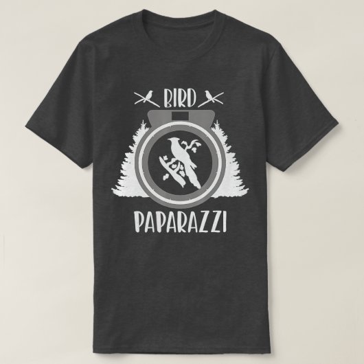 Fotograaf Bird Paparazzi grappige vogelfoto Foto T-shirt (Design voorkant)