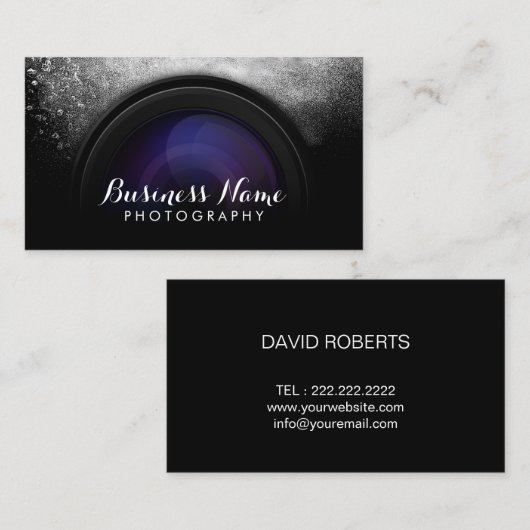 Fotograaf Black Camera Fotografie Studio Visitekaartje (Voorkant / Achterkant)