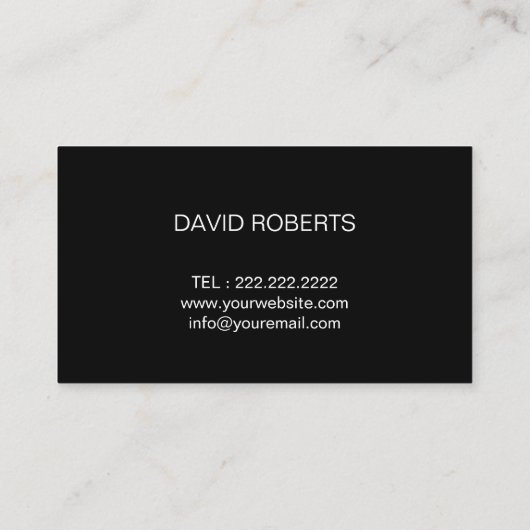 Fotograaf Black Camera Fotografie Studio Visitekaartje (Achterkant)