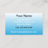 Fotograaf - blauw visitekaartje (Achterkant)