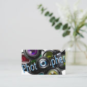 Fotograaf - blauw visitekaartje (Staand voorkant)