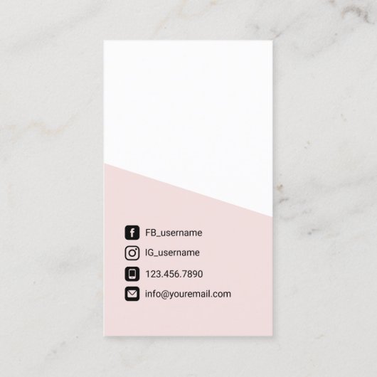Fotograaf Blush roze camera fotografie Visitekaartje (Achterkant)