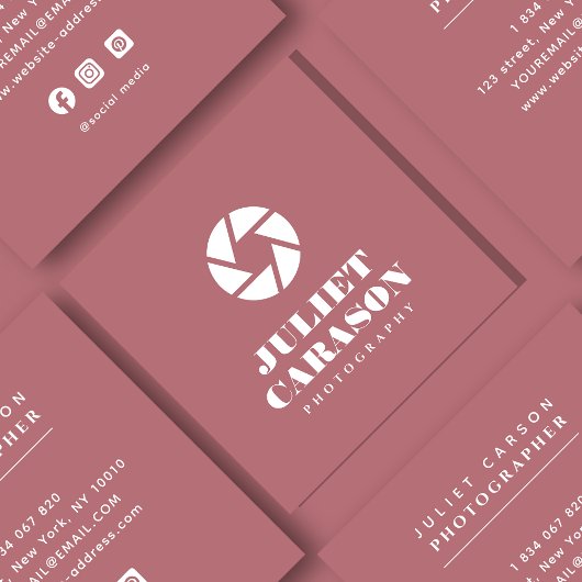 Fotograaf Bold Typography Dusty Roos Vierkante Visitekaartje