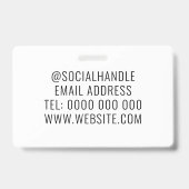 Fotograaf bruiloft Business Rustieke Camera Badge (Achterkant)