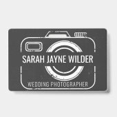 Fotograaf bruiloft Business Rustieke Camera Badge (Voorzijde)