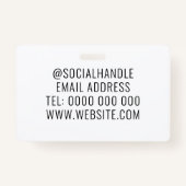 Fotograaf bruiloft Business Rustieke Camera Badge (Achterkant)