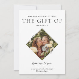 Fotograaf Cadeau Kaart Certificaten