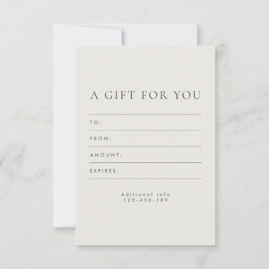 Fotograaf Cadeau Kaart Certificaten (Achterkant)