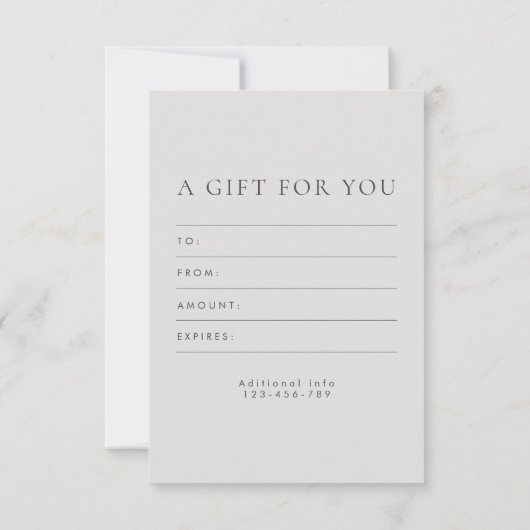 Fotograaf Cadeau Kaart Certificaten (Achterkant)