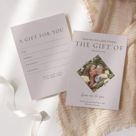 Fotograaf Cadeau Kaart Certificaten