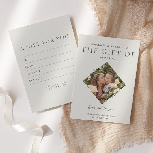 Fotograaf Cadeau Kaart Certificaten