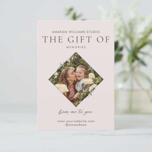 Fotograaf Cadeau Kaart Certificaten (Staand voorkant)