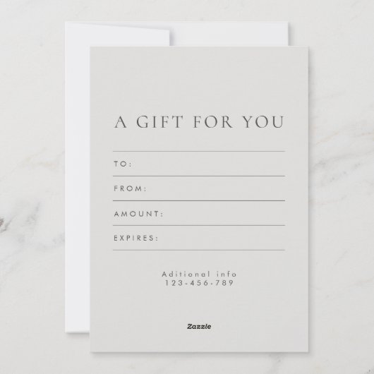 Fotograaf Cadeau Kaart Certificaten (Achterkant)