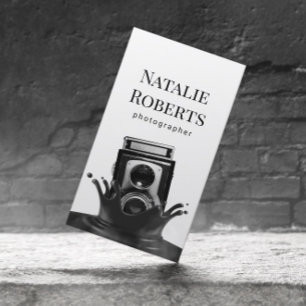 Fotograaf Camera Creatieve Splash Fotografie Visitekaartje