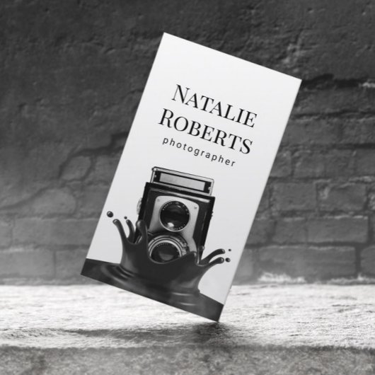 Fotograaf Camera Creatieve Splash Fotografie Visitekaartje