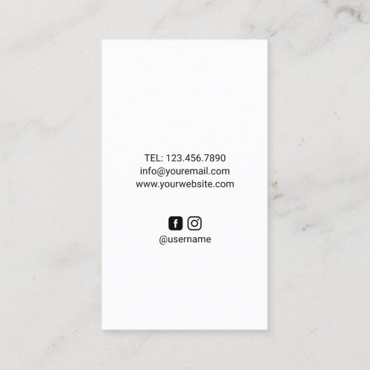 Fotograaf Camera Creatieve Splash Fotografie Visitekaartje (Achterkant)