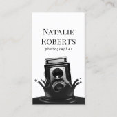 Fotograaf Camera Creatieve Splash Fotografie Visitekaartje (Voorkant)