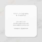 Fotograaf  Camera Illustratie Logo Vierkante Visitekaartje (Achterkant)