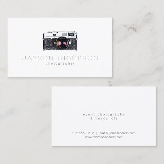Fotograaf  Camera Illustratie Logo Visitekaartje (Voorkant / Achterkant)