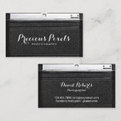 Fotograaf  camera Lederfotografie Visitekaartje (Voorkant / Achterkant)