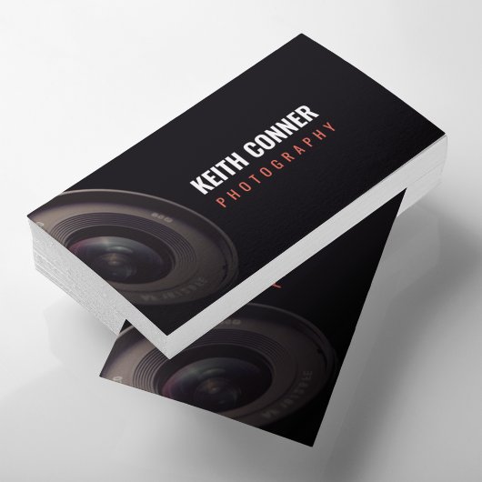 Fotograaf Camera Lens Zwart Visitekaartje