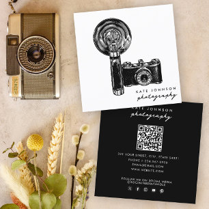 Fotograaf Camera Script Fotografie QR Code Vierkante Visitekaartje