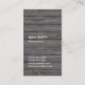 Fotograaf Camera Shutter Hout Fotografie Visitekaartje (Achterkant)