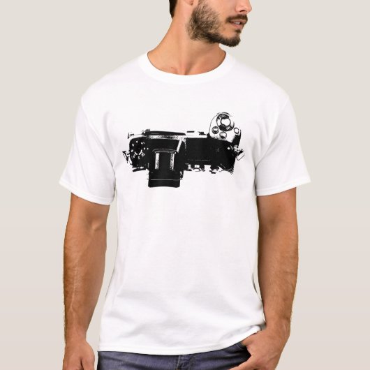 Fotograaf camera top uitzicht t-shirts (Voorkant)