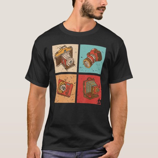 Fotograaf Camera Vintage Fotografie Art Mannen T-shirt (Voorkant)