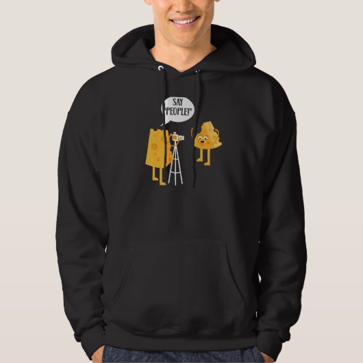 Fotograaf Cheesy Mozzarella Cheddar Camera 1 Hoodie (Voorkant)