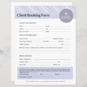 Fotograaf Cliëntencontractformulier Sjabloon (Voorkant / Achterkant)