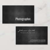 Fotograaf Cool Black Metal Simpliciet Visitekaartje (Voorkant / Achterkant)
