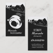 Fotograaf Creative Retro Black White Camera Visitekaartje (Voorkant / Achterkant)