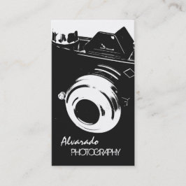 Fotograaf Creative Retro Black White Camera Visitekaartje