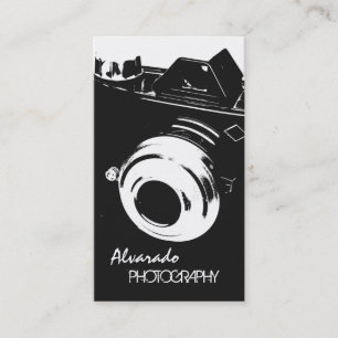 Fotograaf Creative Retro Black White Camera Visitekaartje