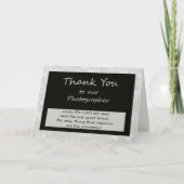 Fotograaf dank u kaart (Voorkant)