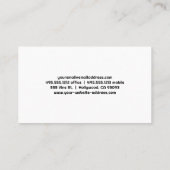 Fotograaf die foto maakt visitekaartje (Achterkant)