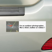 Fotograaf Dragonfly Bumpersticker buitenshuis (Op auto)