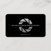 Fotograaf Drone Pilot Zwart Grijs Camera Lens Visitekaartje (Voorkant)