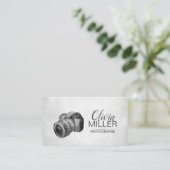 Fotograaf - DSLR Camera Waterverf sketch Busin Visitekaartje (Staand voorkant)