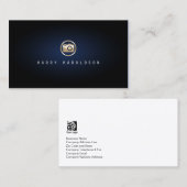 Fotograaf Elegant Goud Camera Icon Blauw Glow Visitekaartje (Voorkant / Achterkant)