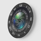 Fotograaf- en fotografische camera-lens grote klok (Hoek)