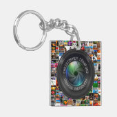 Fotograaf- en fotografische camera-lens sleutelhanger (Voorkant Links)