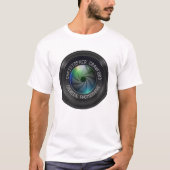 Fotograaf- en fotografische camera-lens t-shirt (Voorkant)